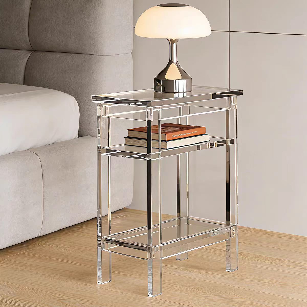 Home Bar And Cabinet - ตู้เก็บของข้างเตียงอะคริลิคหลากสีสันทันสมัยแบบกำหนดเองได้ 3 ลิ้นชัก สำหรับห้องนอน โรงแรม บ้าน