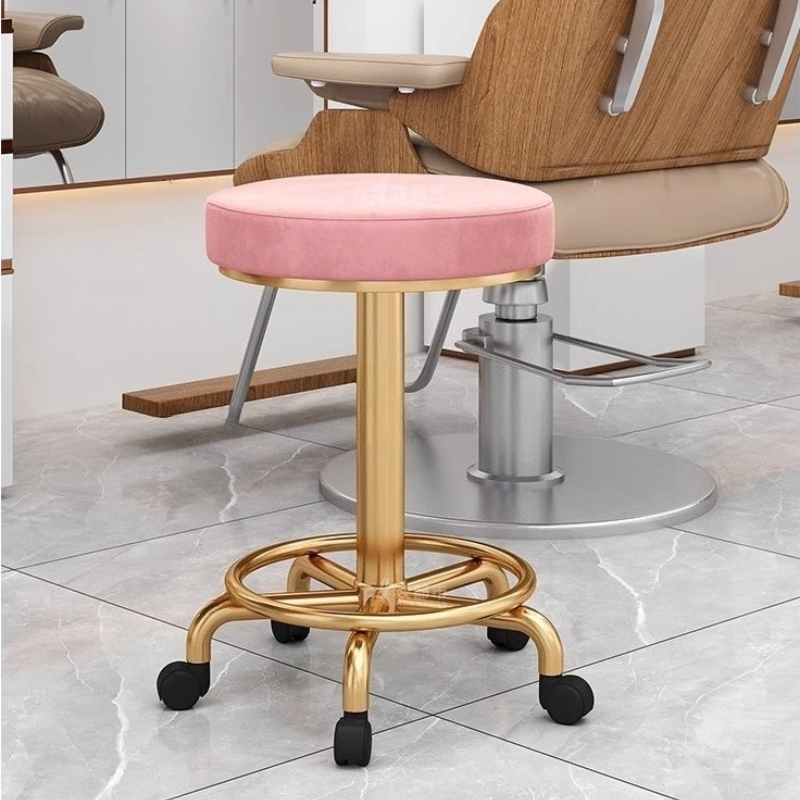 Home Bar Stools - โมเดิร์นความงามสตูลProfessionalหมุนตัดผมสตูลปรับความสูงSalonที่นั่งล้อ 360 ° เก้าอี้แต่งหน้าหมุนได้