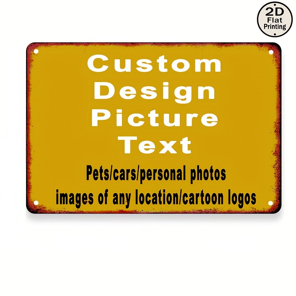 Home Bar Signs - ป้ายโลหะสั่งทำพร้อมภาพและข้อความ 2 มิติ 1 ชิ้น -