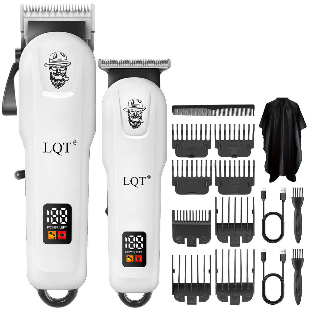 Home Barber - เครื่องตัดผม LQT 2 ชิ้น, เครื่องตัดผมไฟฟ้าสำหรับผู้ชาย, ชุดตัดแต่งหนวดเครา,