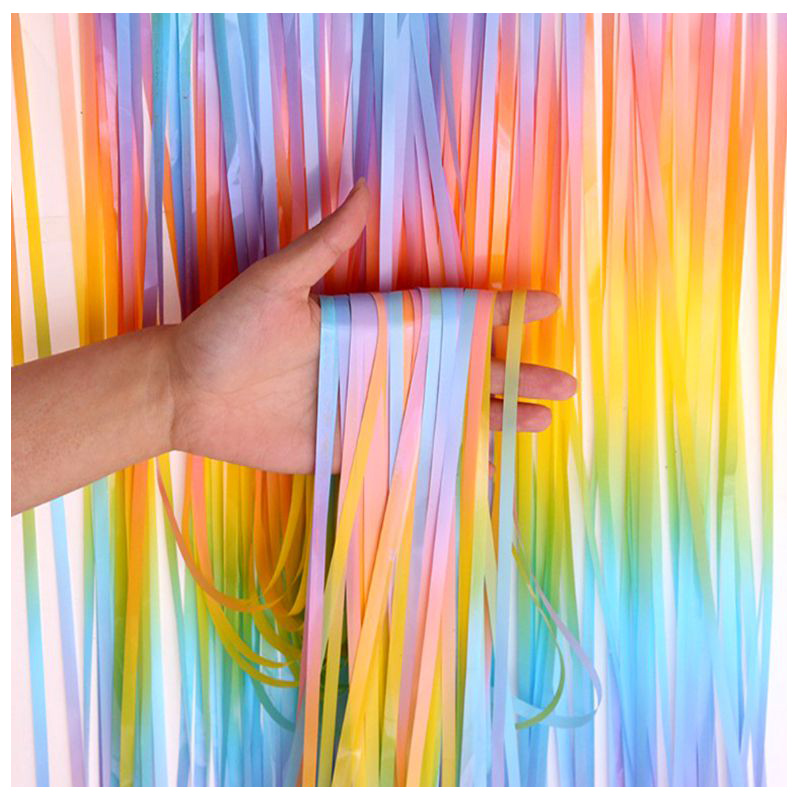 Home Bargains - สไตล์ใหม่พิเศษ Party ฉากหลัง Tinsel ฟอยล์ม่าน Fringe