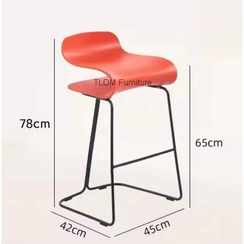 Home Bar Seating - เก้าอี้บาร์ทันสมัยสำหรับเคาน์เตอร์ครัวและบาร์ในบ้าน ดีไซน์โค้งมนพร้อมโครงโลหะ
