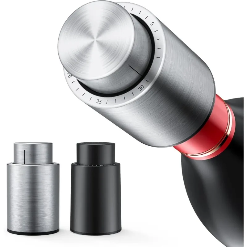 Wine Preservation Pump - จุกปิดขวดไวน์ จุกปิดขวดไวน์แบบสุญญากาศ สแตนเลส ประหยัดไวน์ ปั๊มสูญญากาศ จุกเก็บไวน์สดจริงๆ