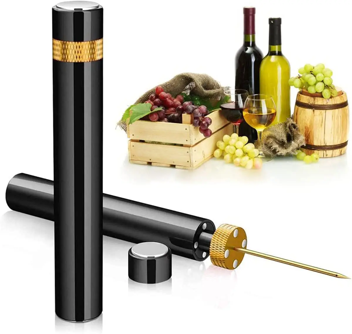 Wine Preservation Pump - ที่เปิดขวดไวน์แบบปั๊มลม ที่เปิดขวดไวน์แดง อุปกรณ์เปิดขวดไวน์ อุปกรณ์ทำครัว เครื่องมือเปิดขวดไวน์ ที่ดึงจุกไวน์ประสิทธิภาพสูง