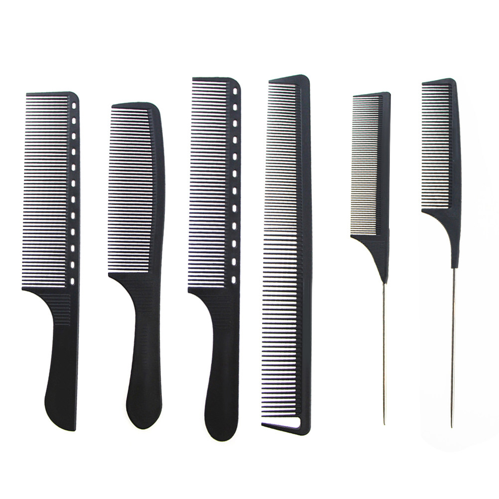 Home Barber - ชุดหวีผม 6 ชิ้น หวีผมสำหรับผมเปียกและผมแห้ง วัสดุ ABS