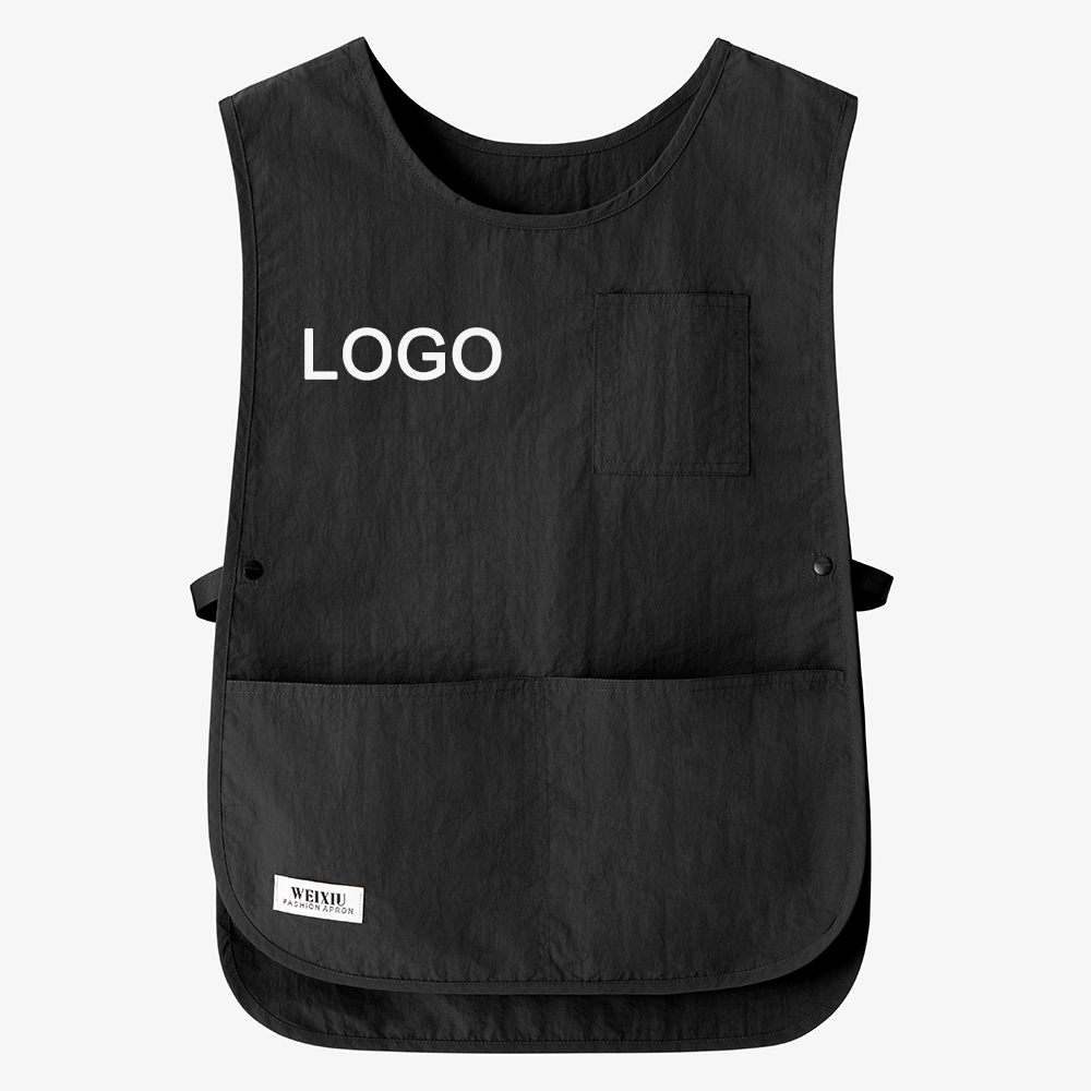 Home Barista - โลโก้ที่กําหนดเองเสื้อกั๊กผ้ากันเปื้อนกันน้ํา Unisex ผ้ากันเปื้อนทํางาน Breathable 4 กระเป๋าเสื้อกั๊กผ้ากันเปื้อนสําหรับเบเกอรี่