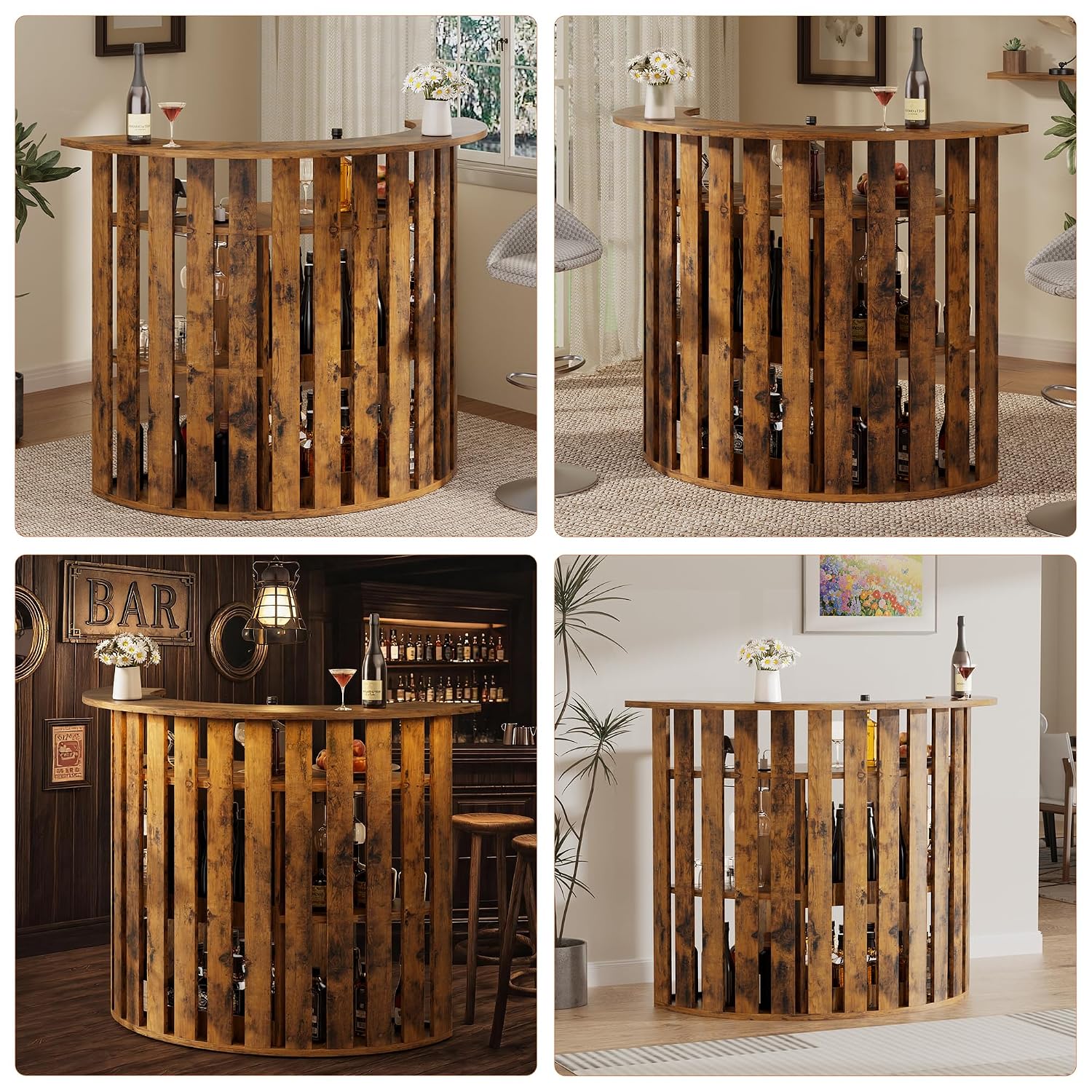 ตู้บาร์ไม้สไตล์เรโทร 4 ชั้น พร - Home Bar And Fridge บทวิจารณ์และราคา