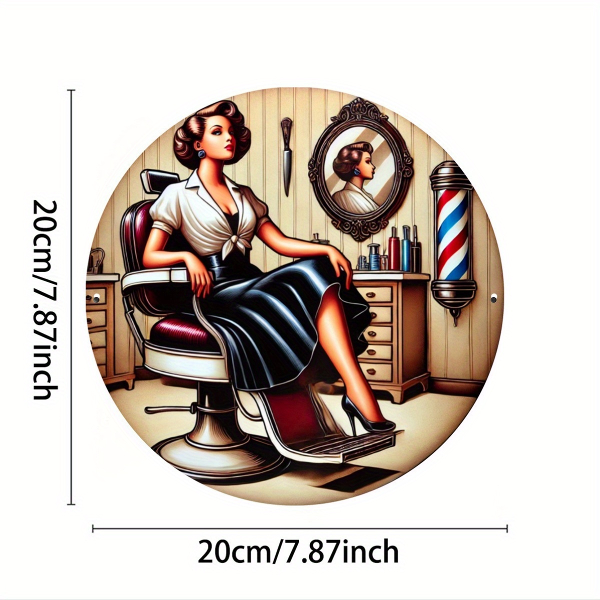 ป้ายโลหะร้านตัดผมวินเทจ 1 ชิ้น - Home Barber บทวิจารณ์และราคา