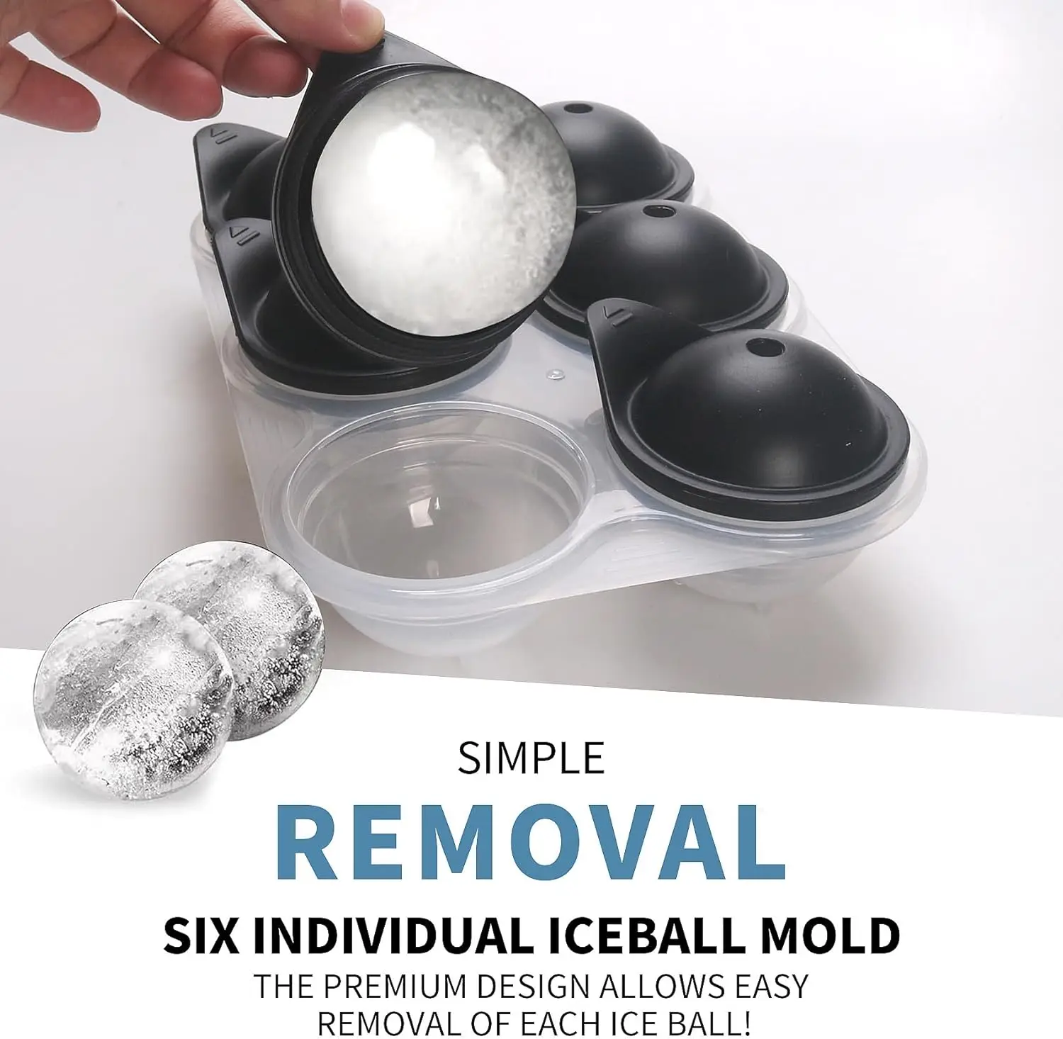 ถาดน้ําแข็งซิลิโคนขนาดใหญ่พร้อ - Ice Mold Sphere บทวิจารณ์และราคา