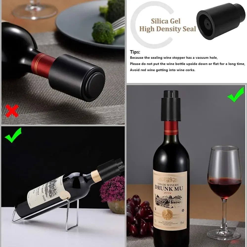 จุกปิดขวดไวน์แบบสุญญากาศชนิดกด - Wine Preservation Pump บทวิจารณ์และราคา