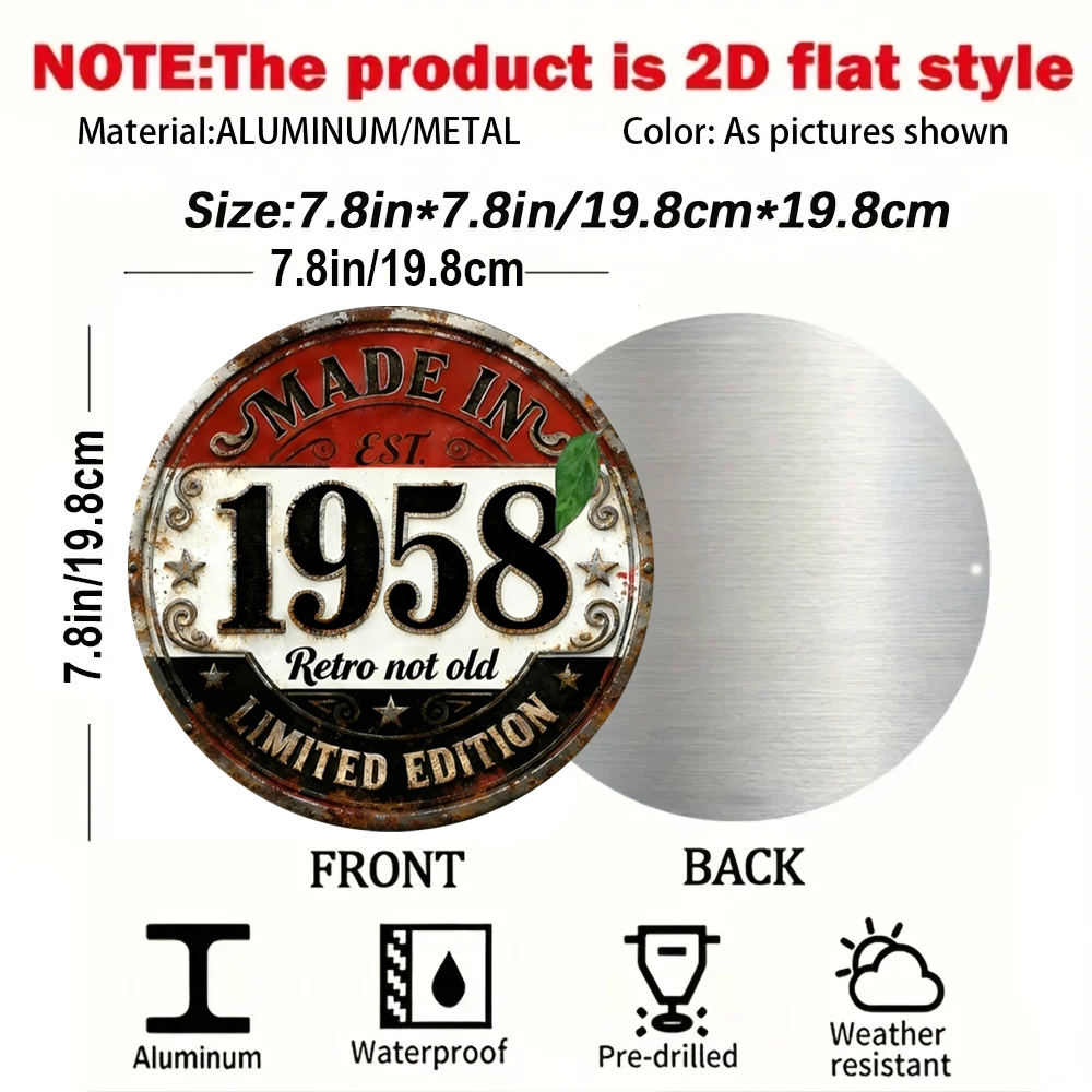 ผลิตในปี 1958 ป้ายโลหะทรงกลมแบ - Home Bar Cafe บทวิจารณ์และราคา