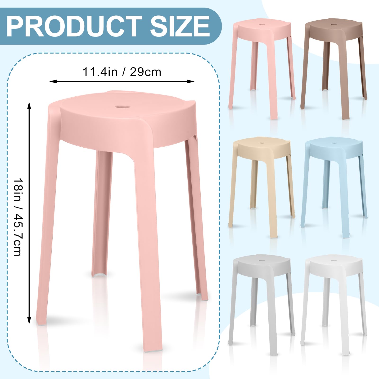 เก้าอี้สตูลพลาสติกแบบซ้อนได้ 1 - Home Bar Seating บทวิจารณ์และราคา