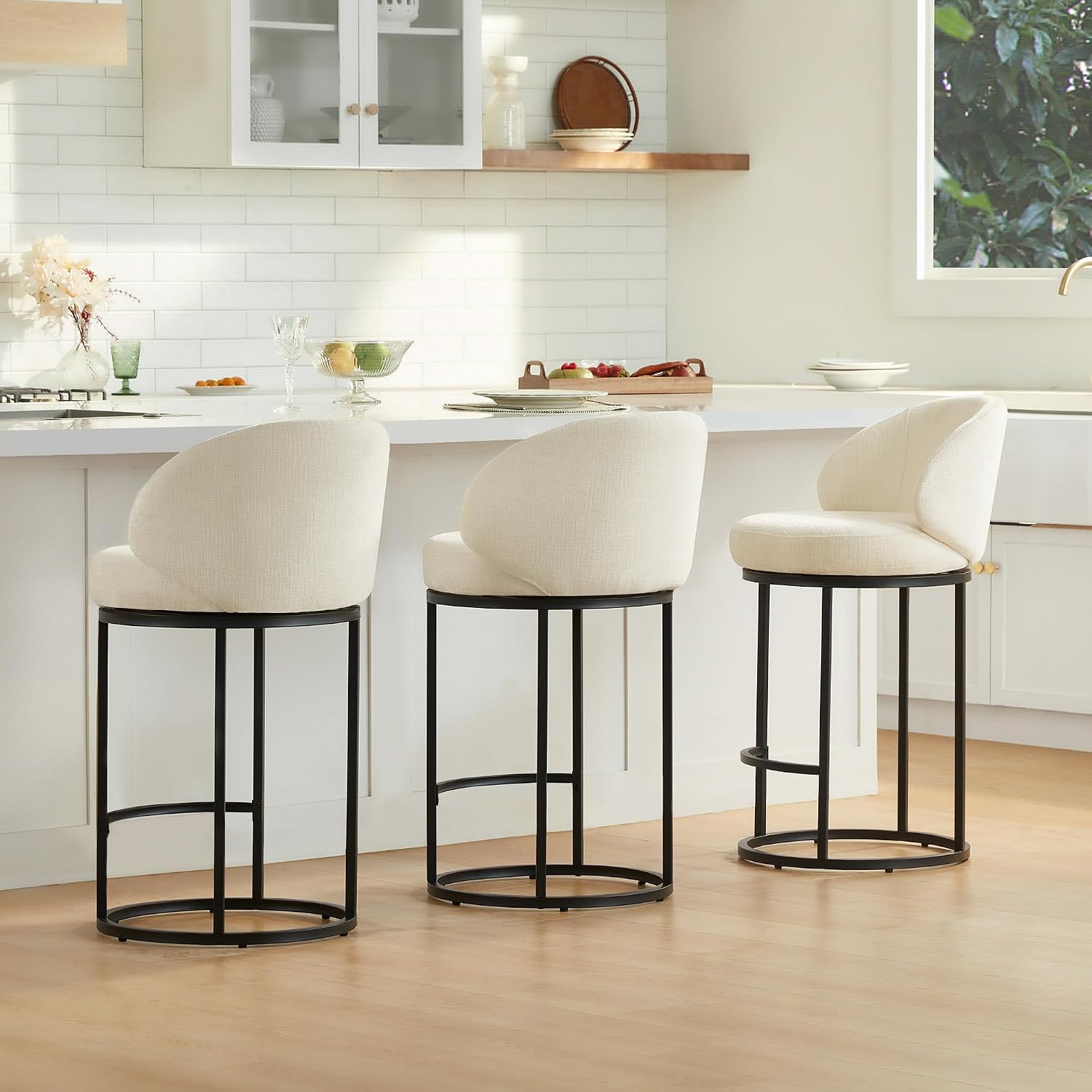 เก้าอี้บาร์หมุนได้หุ้มเบาะ ชุด - Home Bar Stools บทวิจารณ์และราคา