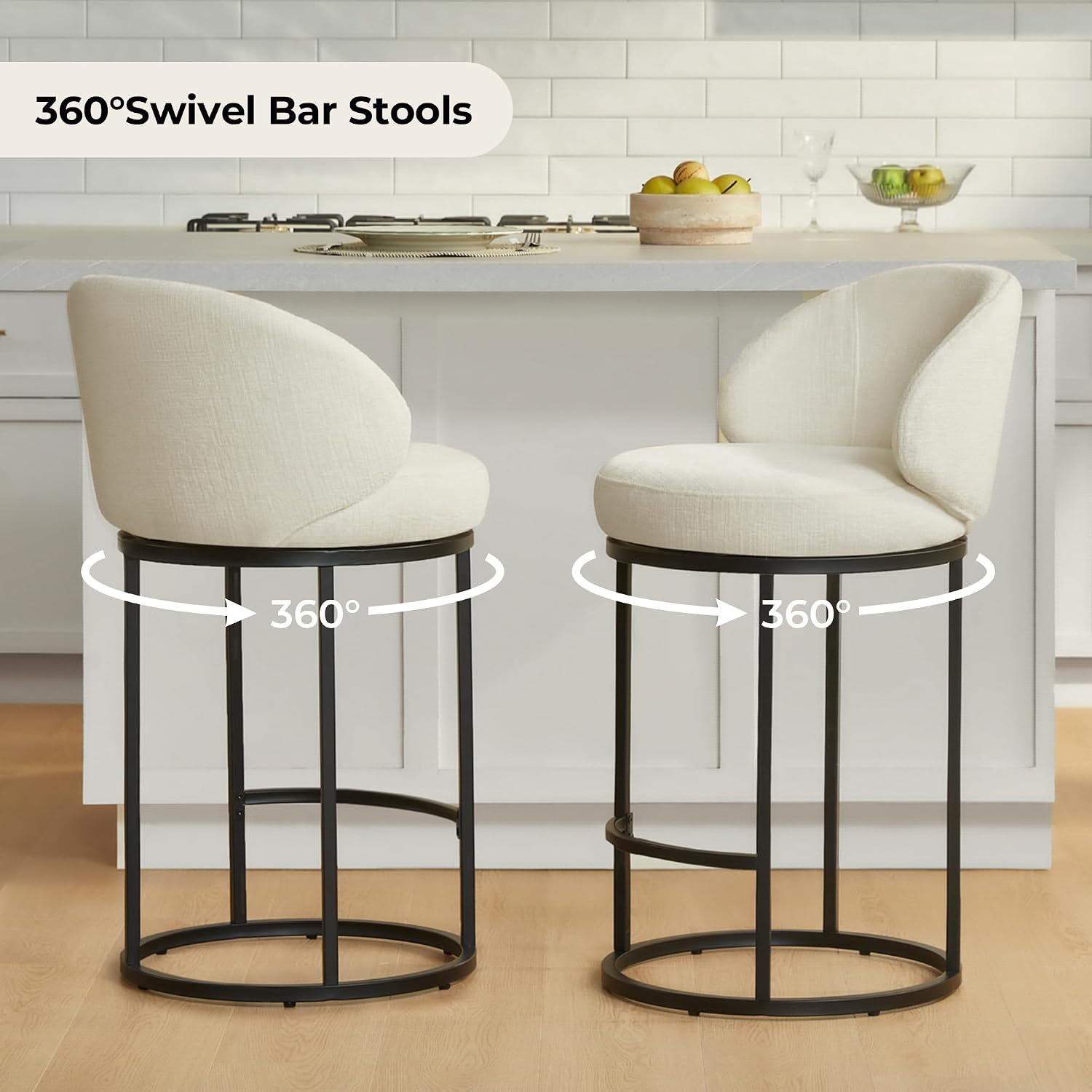 เก้าอี้บาร์หมุนได้หุ้มเบาะ ชุด - Home Bar Stools บทวิจารณ์และราคา