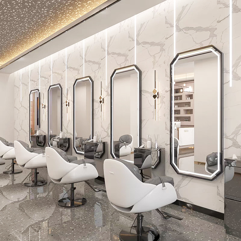กระจกเงาเต็มตัวพร้อมไฟ LED สาม - Home Barber บทวิจารณ์และราคา