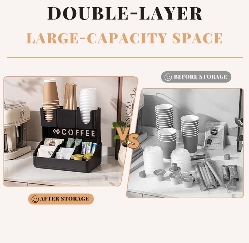 ที่จัดระเบียบอุปกรณ์กาแฟ 2 ชั้ - Home Bar Setup บทวิจารณ์และราคา