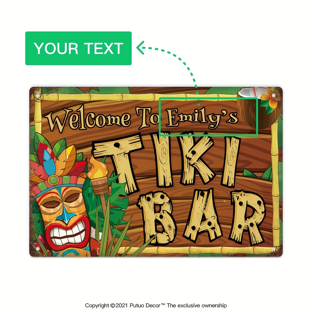 ป้ายตกแต่งบาร์ทิกิแบบกำหนดเอง, - Home Bar Signs บทวิจารณ์และราคา