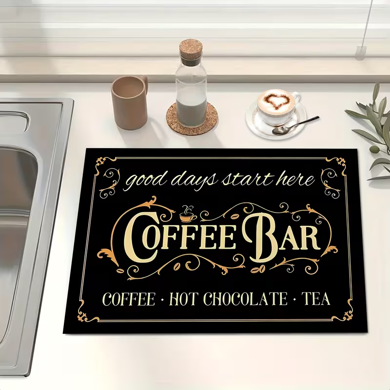 แผ่นรองเครื่องชงกาแฟ แผ่นรองเต - Bar Mat Rubber บทวิจารณ์และราคา