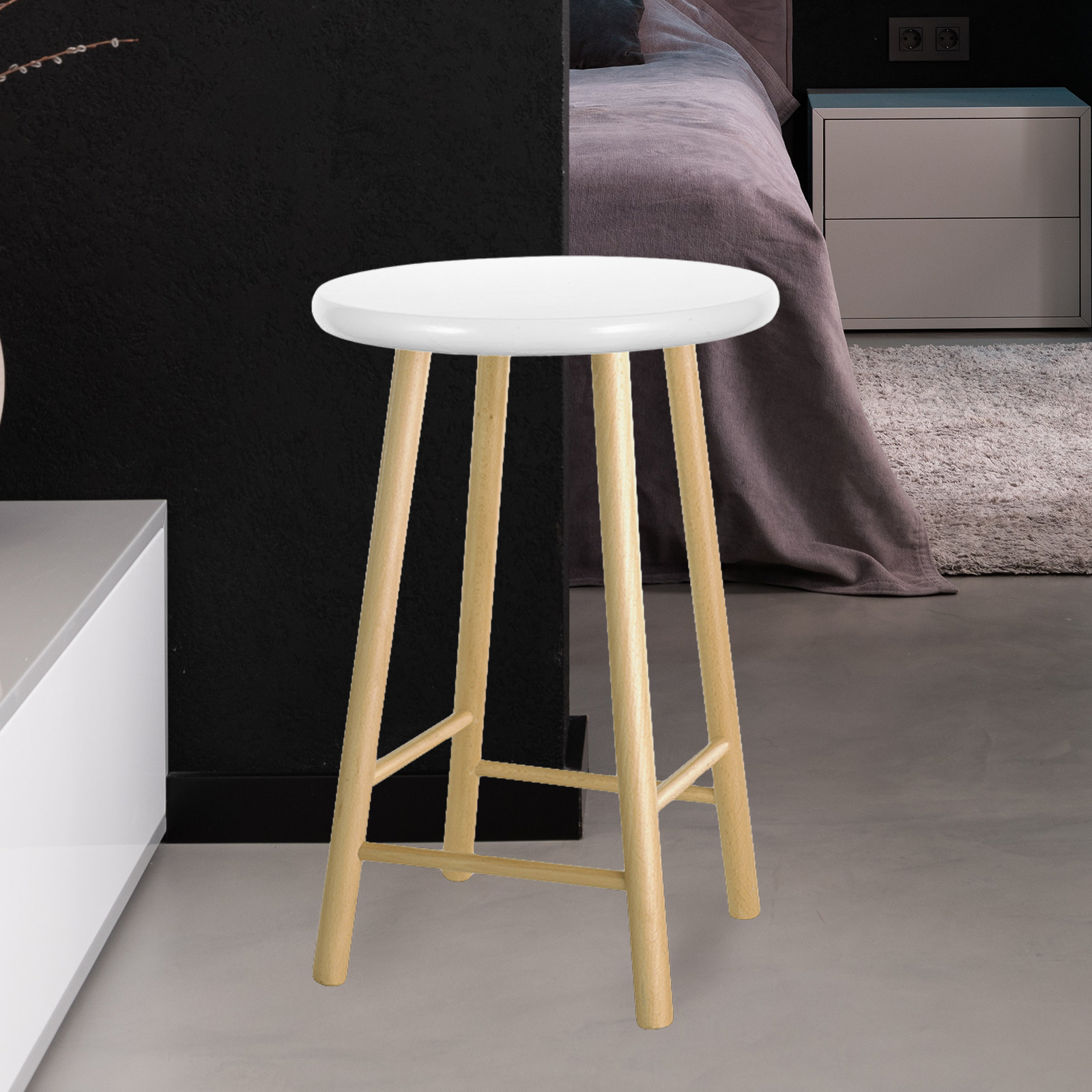 ที่นั่งสตูลทรงกลมไม้เนื้อแข็งส - Home Bar Stools บทวิจารณ์และราคา