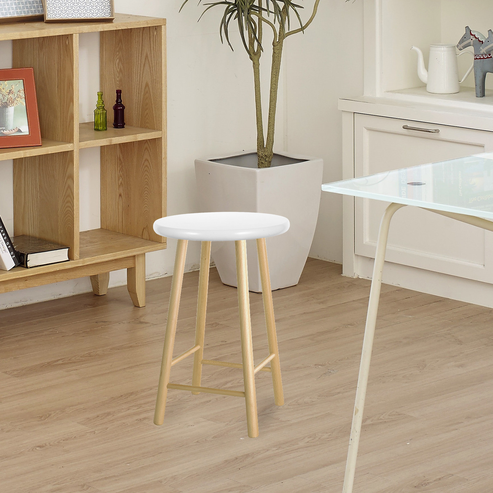 ที่นั่งสตูลทรงกลมไม้เนื้อแข็งส - Home Bar Stools บทวิจารณ์และราคา