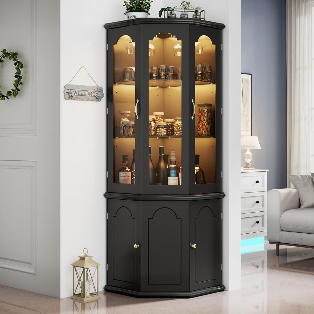 ตู้บาร์แบบมีไฟพร้อมประตูกระจกน - Home Bar And Cabinet บทวิจารณ์และราคา
